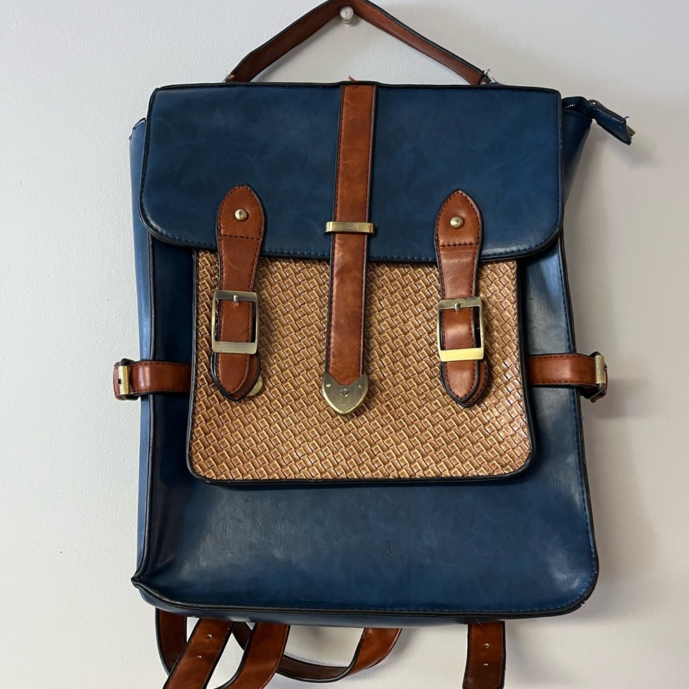 Cute Blue and Brown Backpack